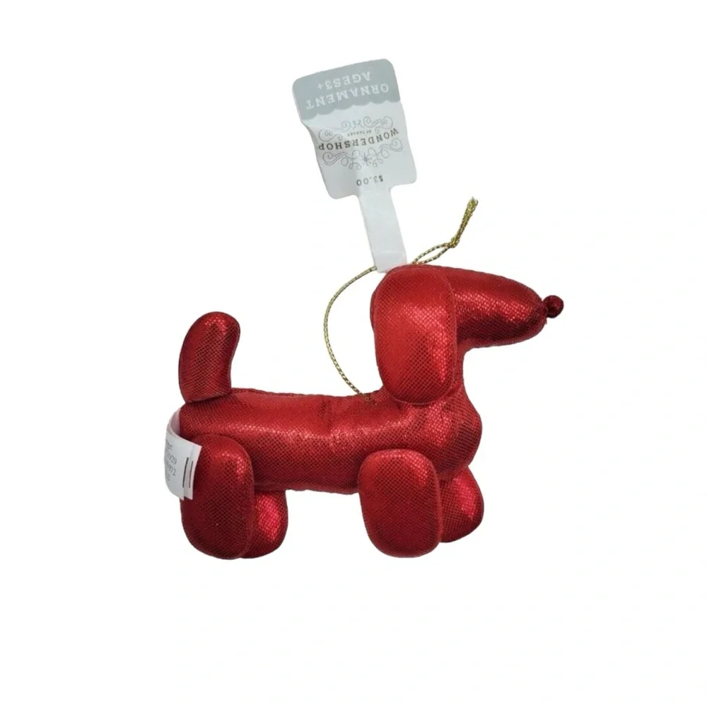NWT Fabric Balloon Animal Christmas Ornament- Wondershop - dachshund